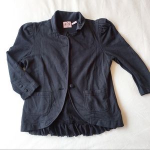 Juicy couture jacket blazer with ruffles